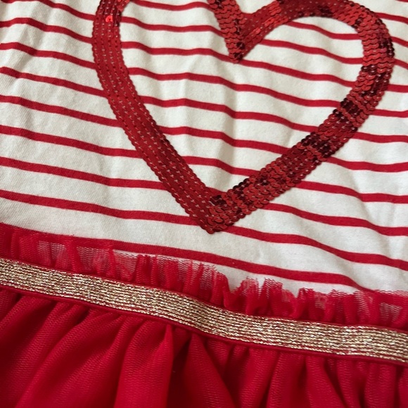 Red and White Striped Heart Dress - Picture 3 of 5